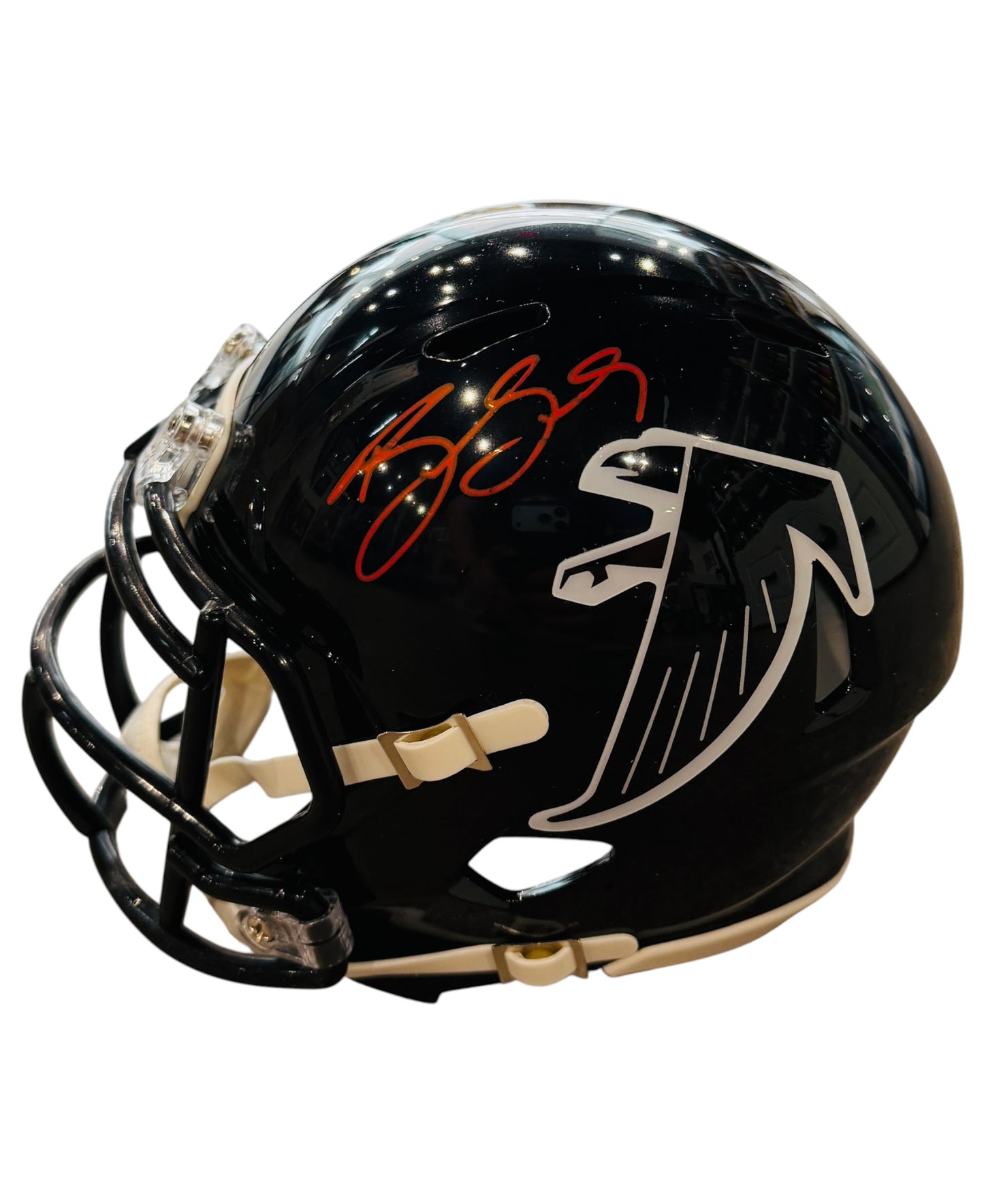 Bill Goldberg Autographed Atlanta Falcons (Black) Mini Helmet - JSA