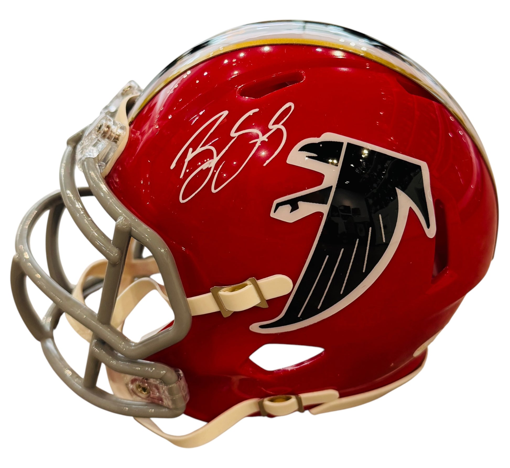 Bill Goldberg Autographed Atlanta Falcons (Red Throwback) Mini Helmet – Palm Beach Autographs LLC