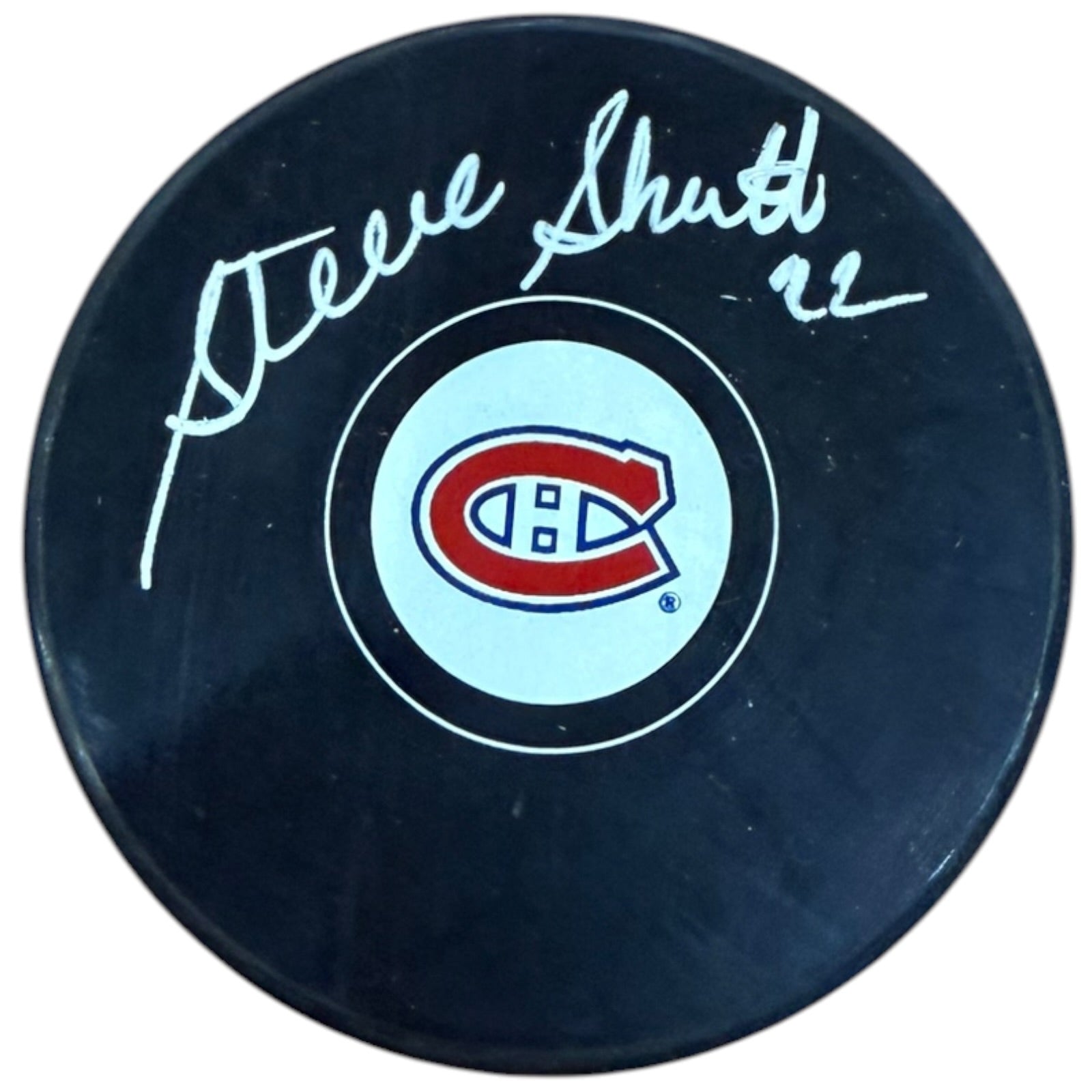 Steve Shutt Autographed Montreal Canadiens Hockey Puck - JSA