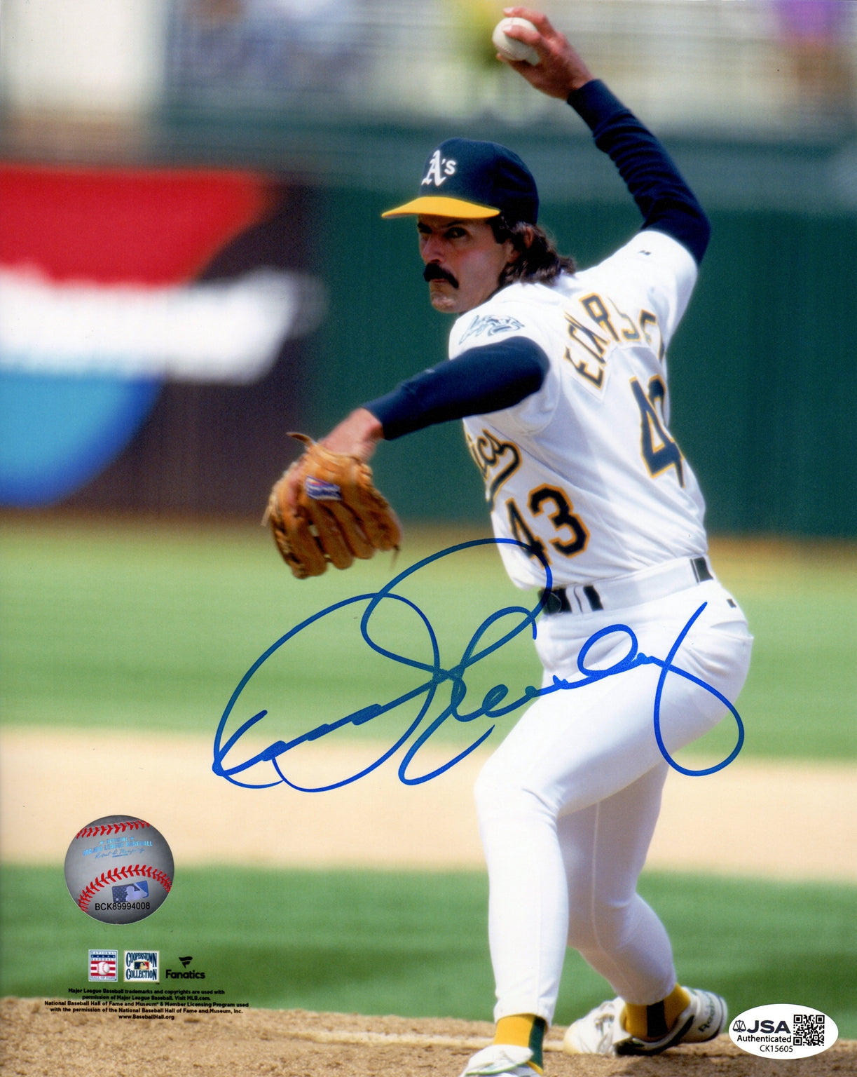 Dennis Eckersley Autographed Oakland Athletics 8x10 Photo - JSA