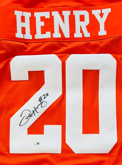 Travis Henry Autographed Tennessee Vols (Orange #20) Custom Jersey - JSA