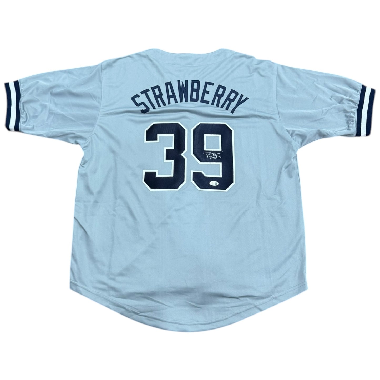 Darryl Strawberry Autographed New York Yankees (Grey #39) Custom Jersey - JSA
