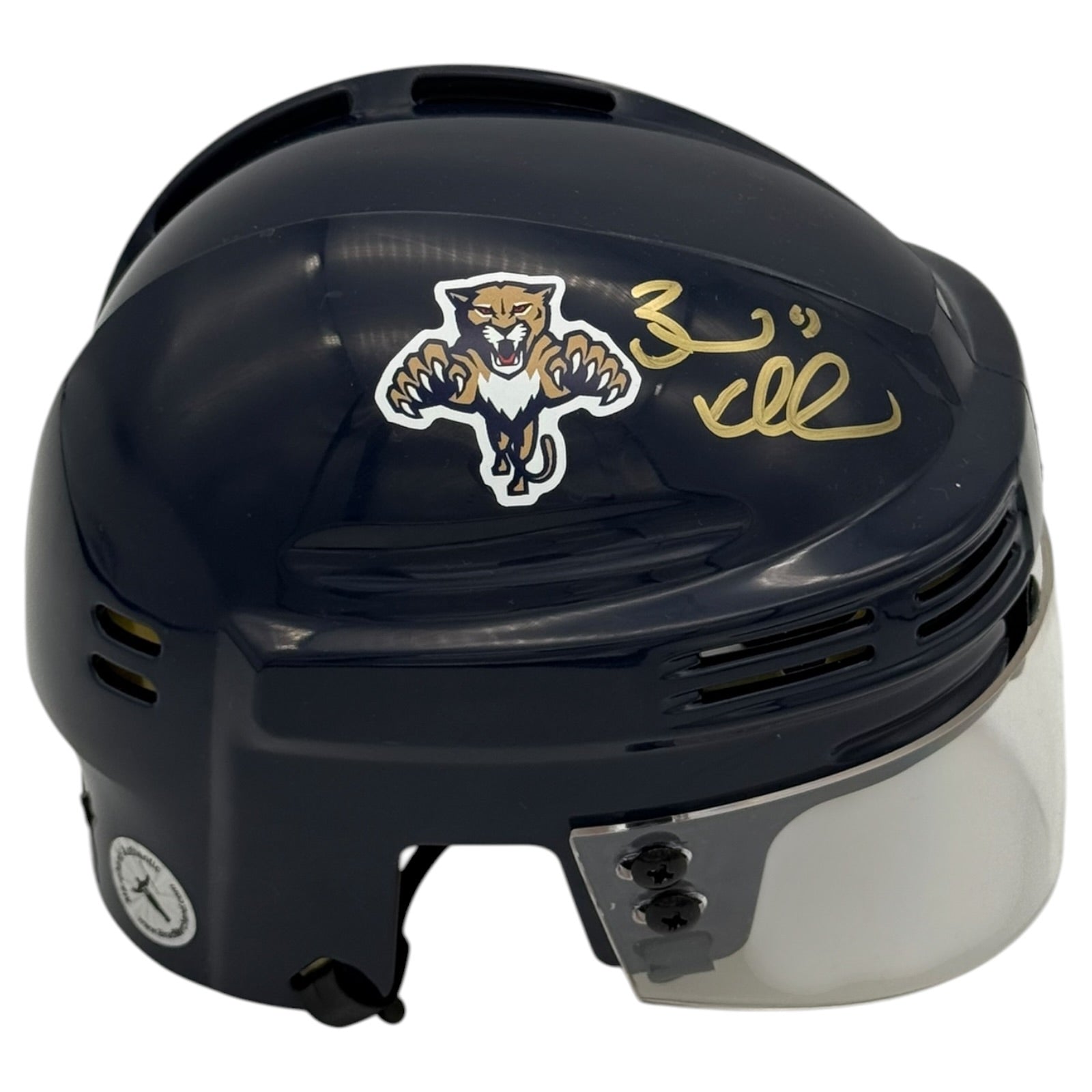 Brad Marchand Autographed Florida Panthers Navy Blue Mini Hockey Helmet - JSA