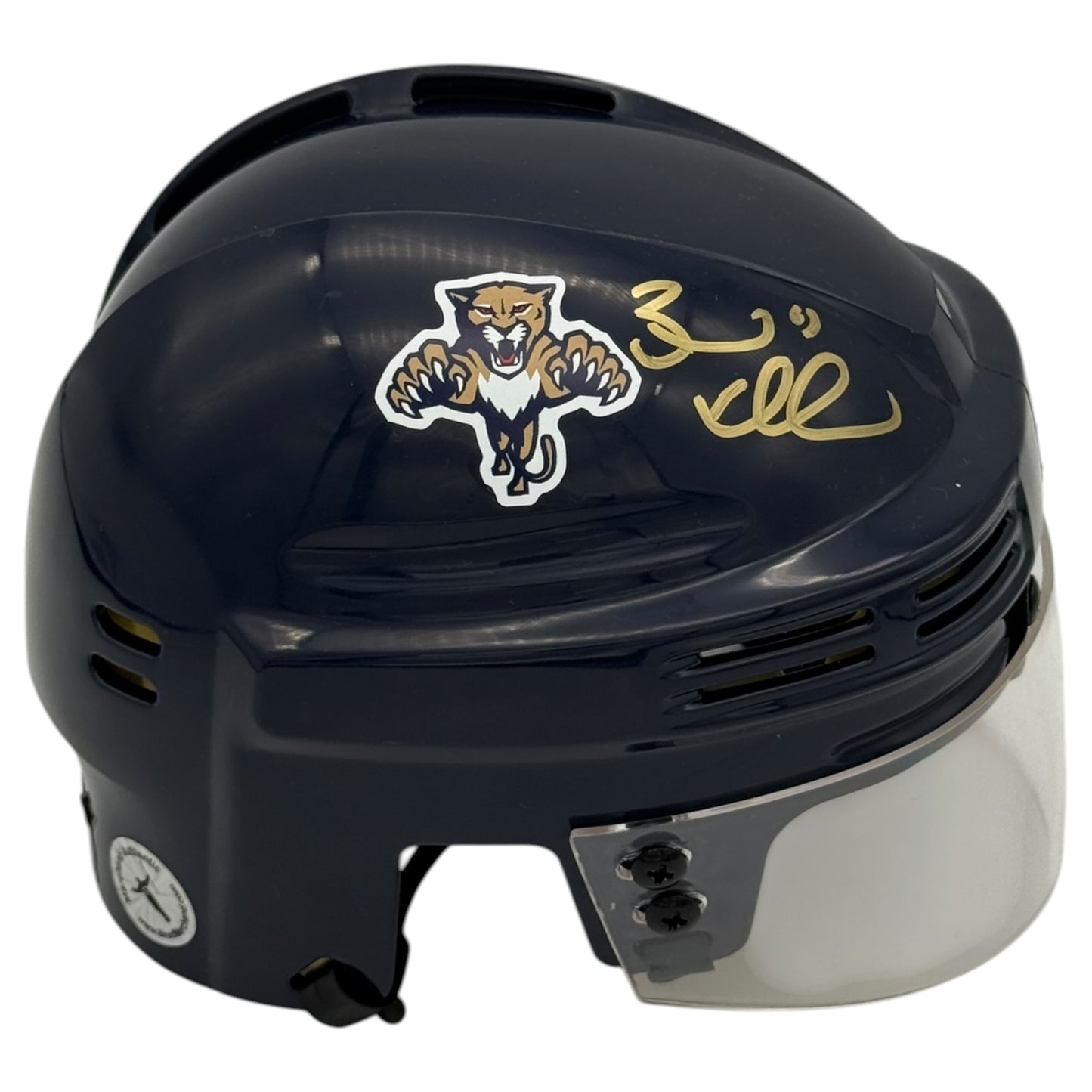 Brad Marchand Autographed Florida Panthers Navy Blue Mini Hockey Helmet - JSA