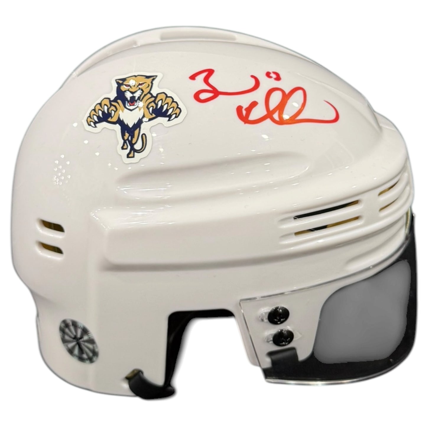Brad Marchand Autographed Florida Panthers White Mini Hockey Helmet - JSA