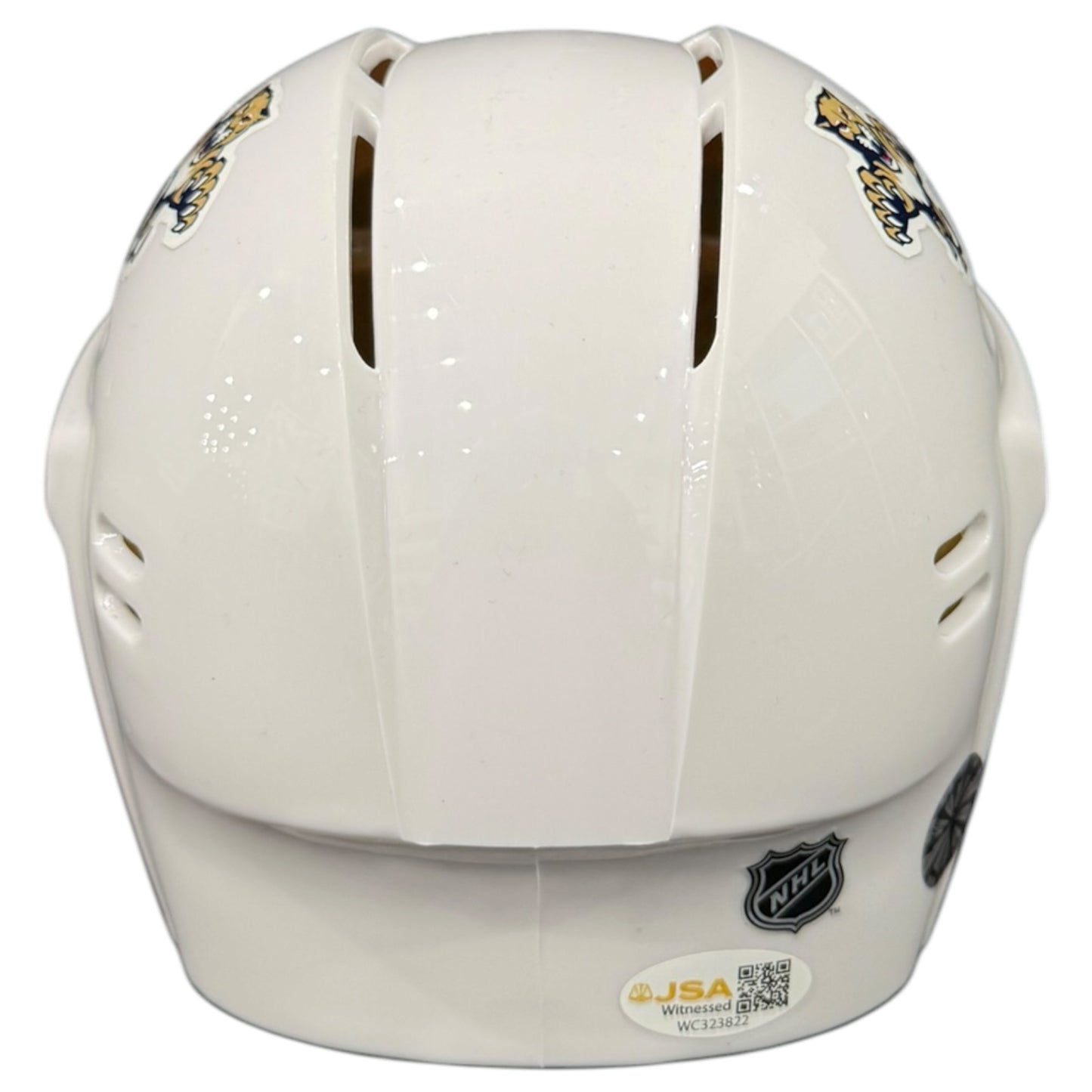 Brad Marchand Autographed Florida Panthers White Mini Hockey Helmet - JSA