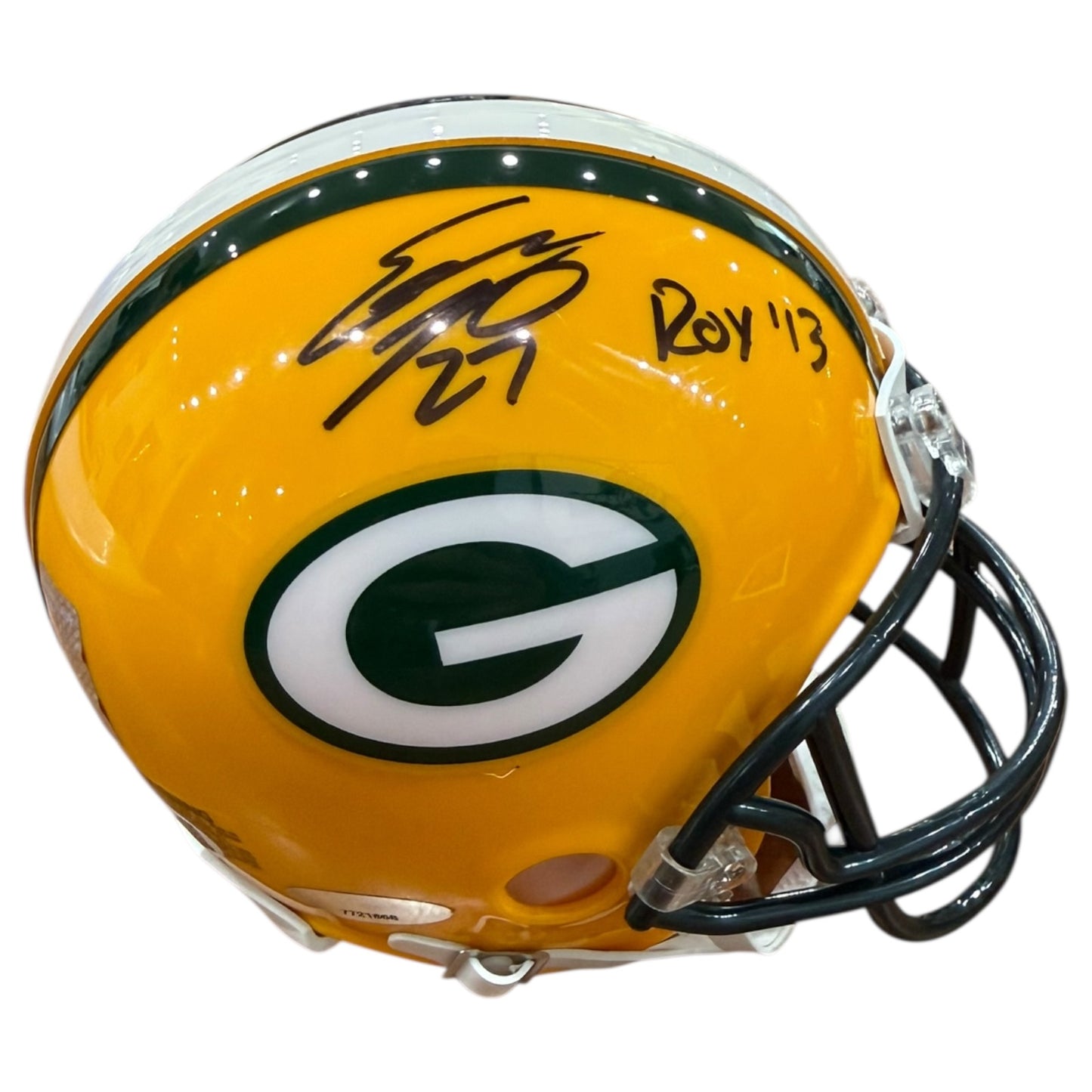 Eddie Lacy Autographed Green Bay Packers Mini Helmet w/ "ROY 13"- JSA