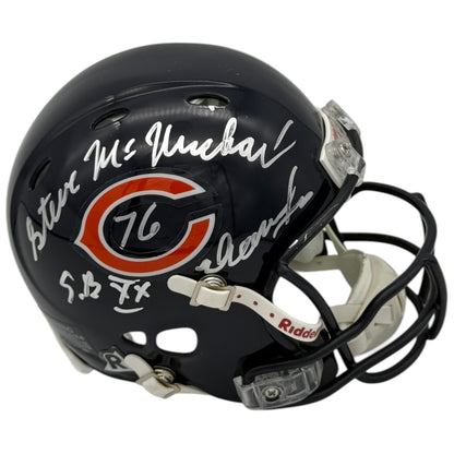 Steve McMichael Autographed Chicago Bears Mini Helmet w/ "SB XX Champs" - JSA