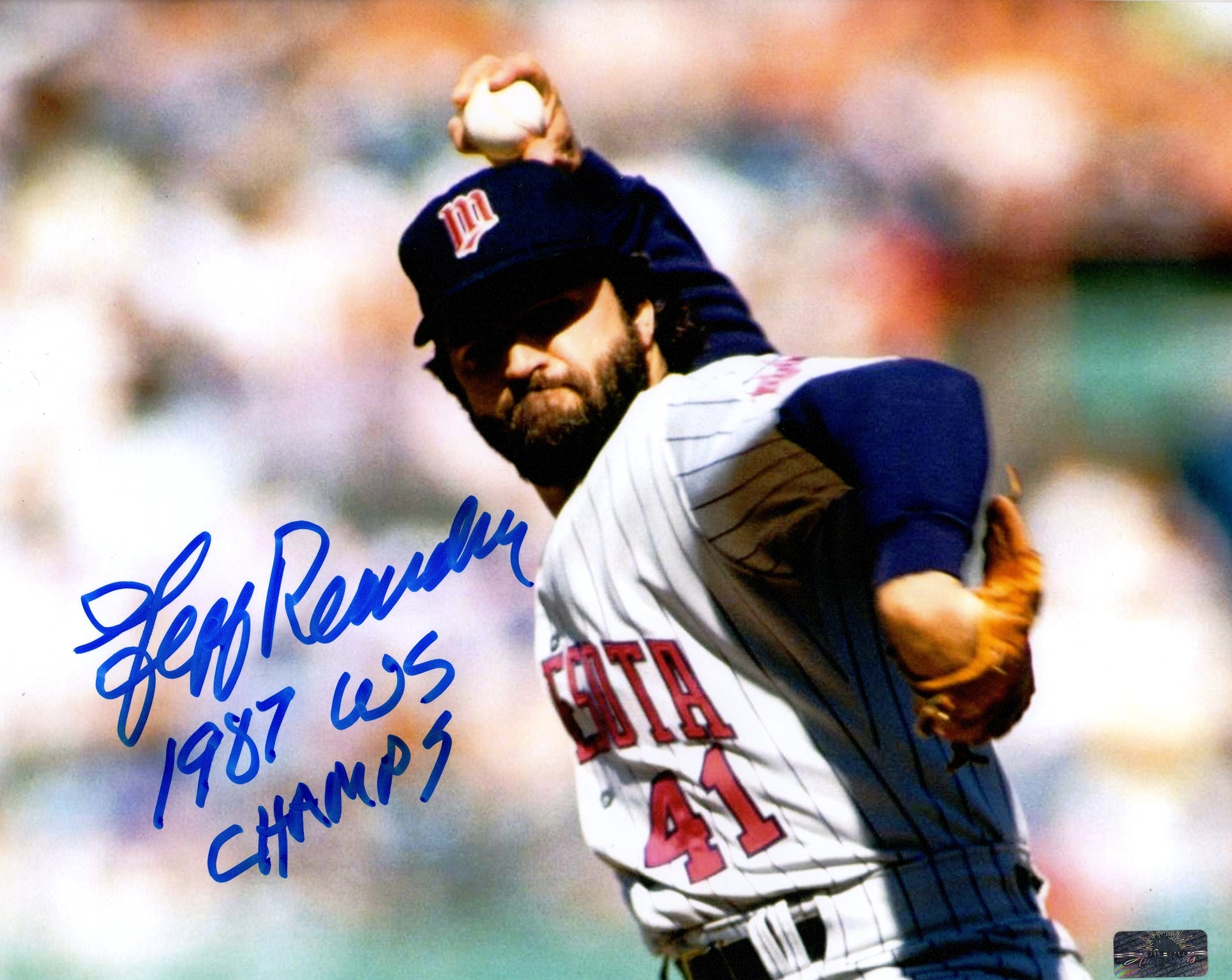 Jeff Reardon Autographed Minnesota Twins 8x10 Photo w/ 