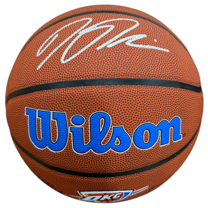 Kendrick Perkins Autographed Oklahoma City Thunder Logo Basketball - JSA