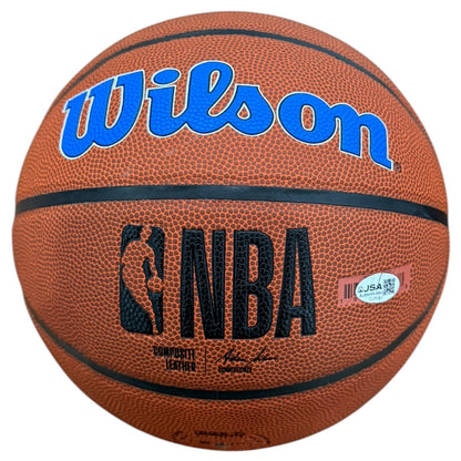Kendrick Perkins Autographed Oklahoma City Thunder Logo Basketball - JSA