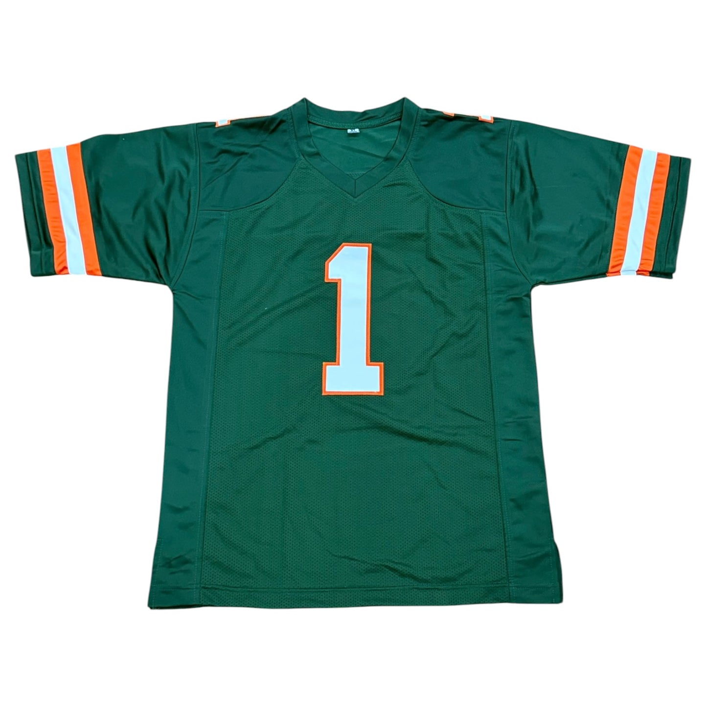 Malachi Toney Autographed Miami (Green #1) Custom Stitched Jersey - JSA