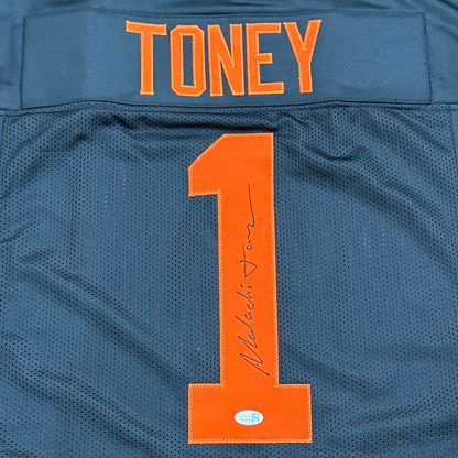 Malachi Toney Autographed Miami (Black #1) Custom Stitched Jersey - JSA