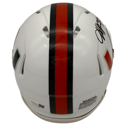 Mark Fletcher Jr. Autographed Miami Hurricanes (SPEED) Mini Helmet - JSA