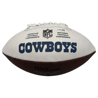 Drew Bledsoe Autographed Dallas Cowboys Logo Football - JSA