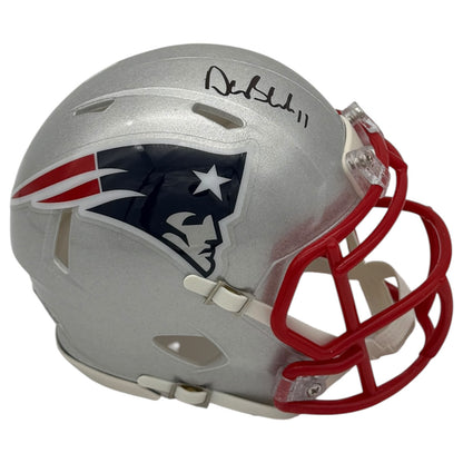 Drew Bledsoe Autographed New England Patriots (SPEED) Mini Helmet - JSA