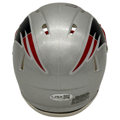 Drew Bledsoe Autographed New England Patriots (SPEED) Mini Helmet - JSA