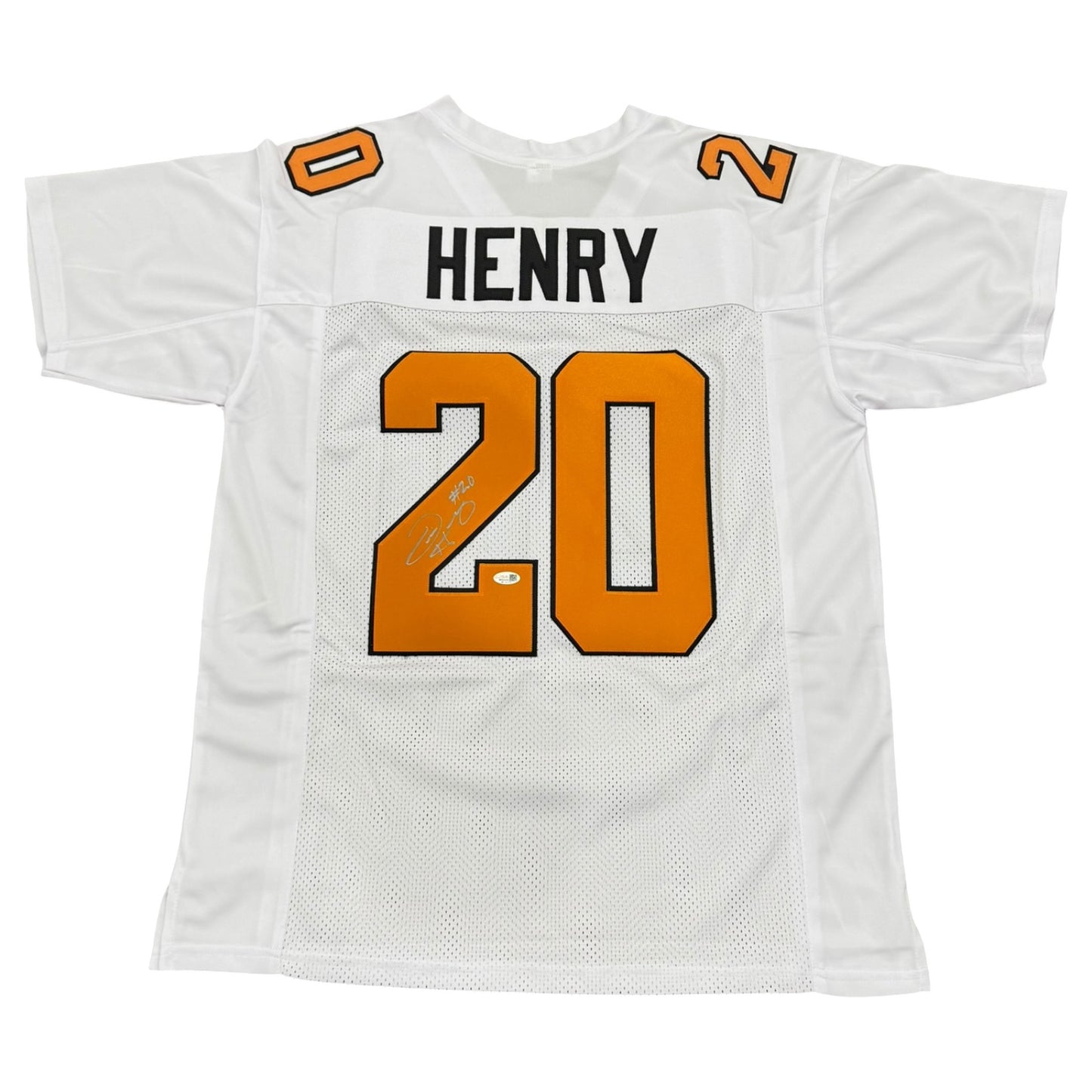 Travis Henry Autographed Tennessee Vols (White #20) Custom Jersey - JSA