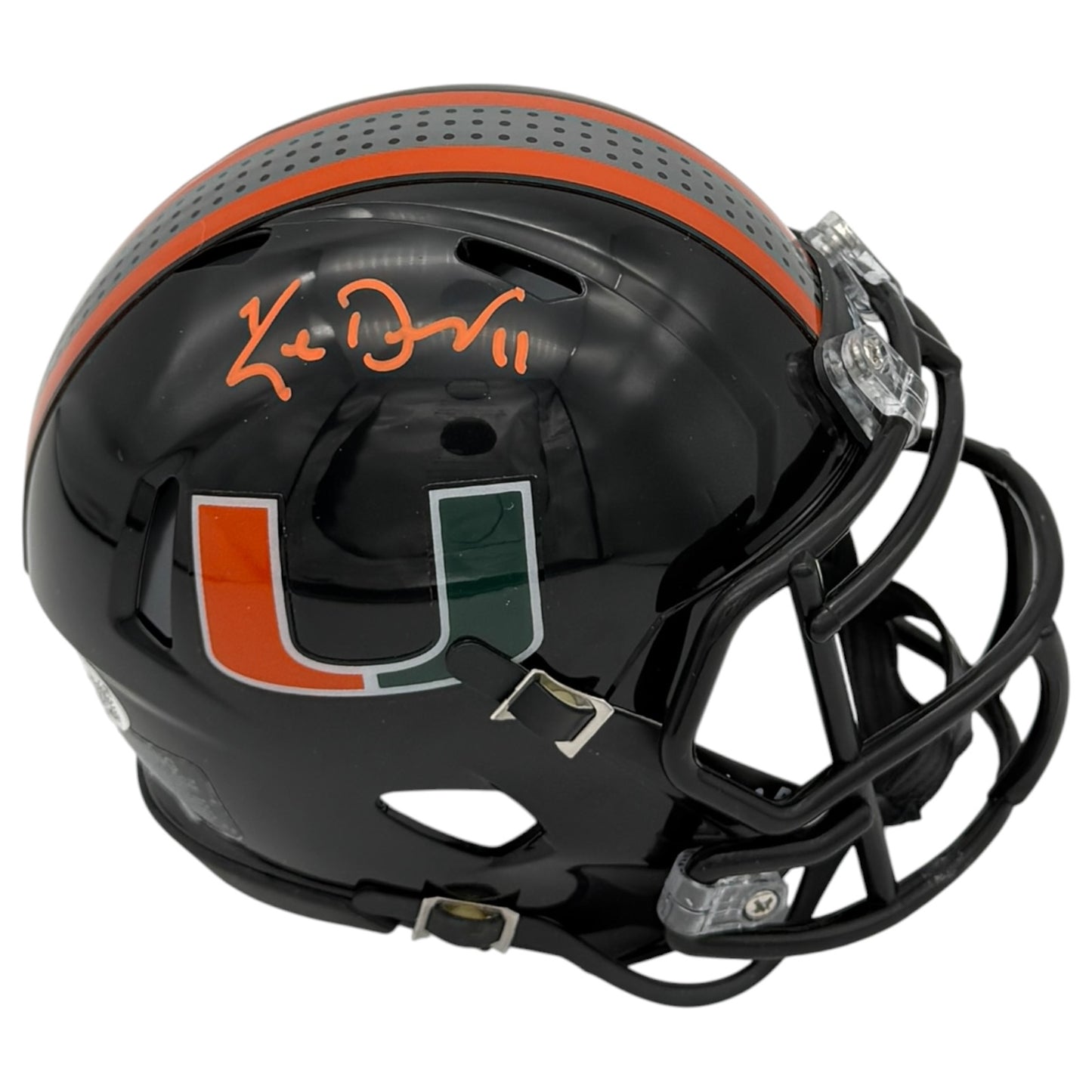 Ken Dorsey Autographed Miami Hurricanes (Black Nights Gloss) Mini Helmet - JSA