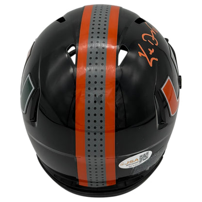 Ken Dorsey Autographed Miami Hurricanes (Black Nights Gloss) Mini Helmet - JSA