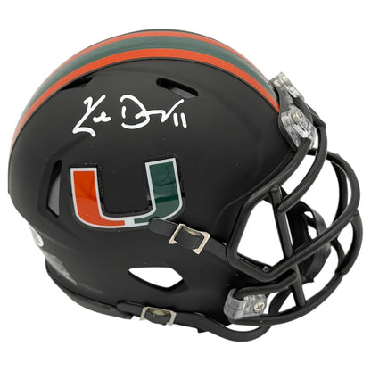 Ken Dorsey Autographed Miami Hurricanes (Black Nights Matte) Mini Helmet - JSA