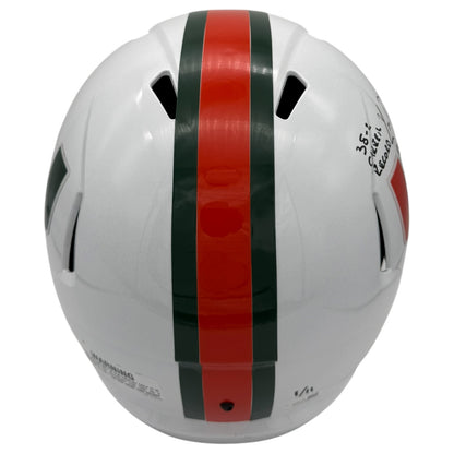 Ken Dorsey Autographed Miami Hurricanes (Speed) Full Size Replica Helmet w/ Career Stats - JSA