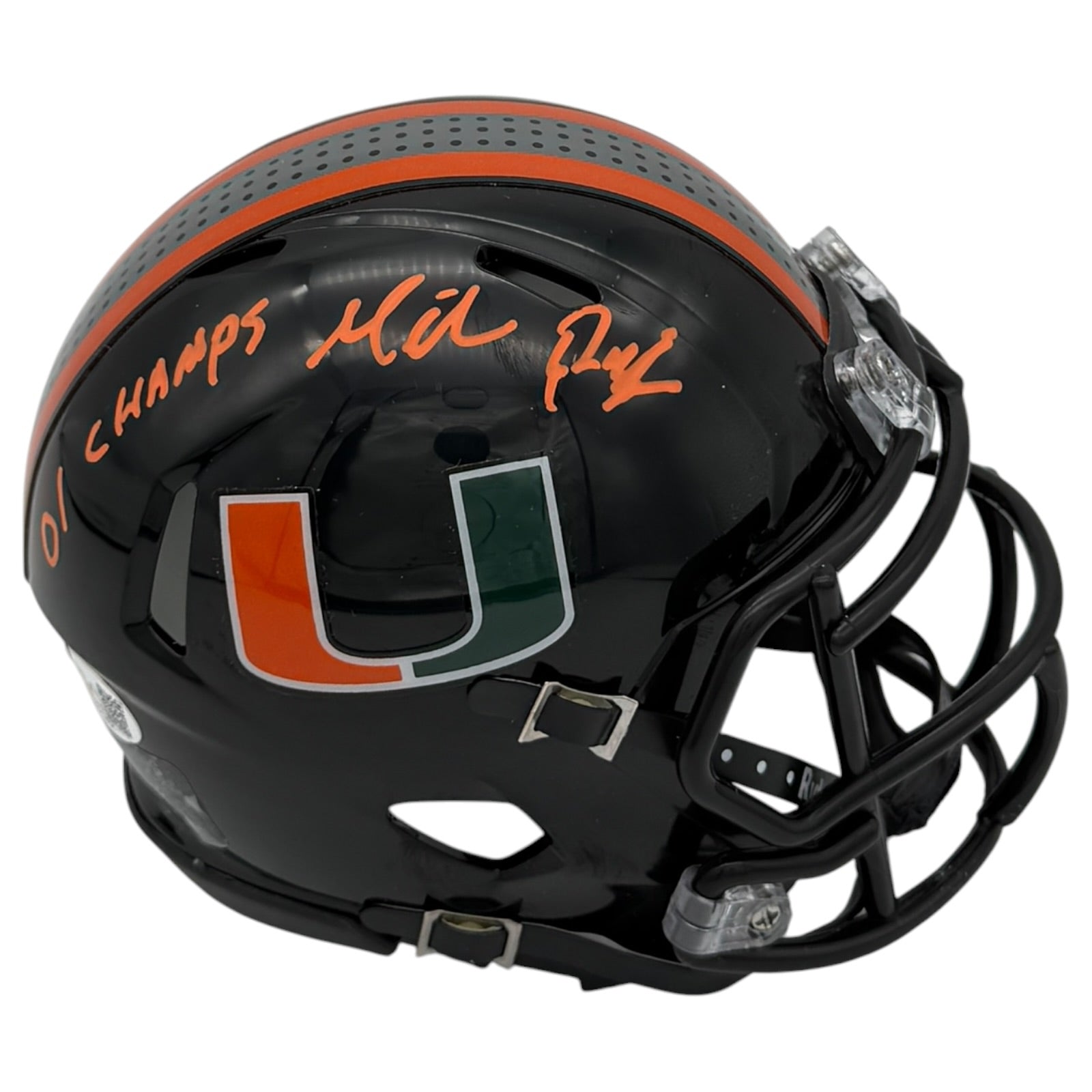 Mike Rumph Autographed Miami Hurricanes (Black Nights Gloss) Mini Helmet w/ 