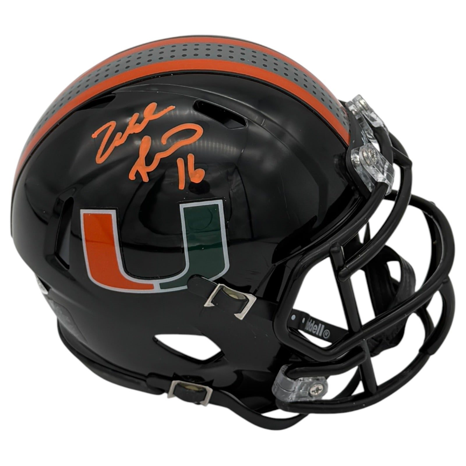 Todd Sievers Autographed Miami Hurricanes (Black Nights Gloss) Mini Helmet - JSA