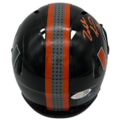 Todd Sievers Autographed Miami Hurricanes (Black Nights Gloss) Mini Helmet - JSA