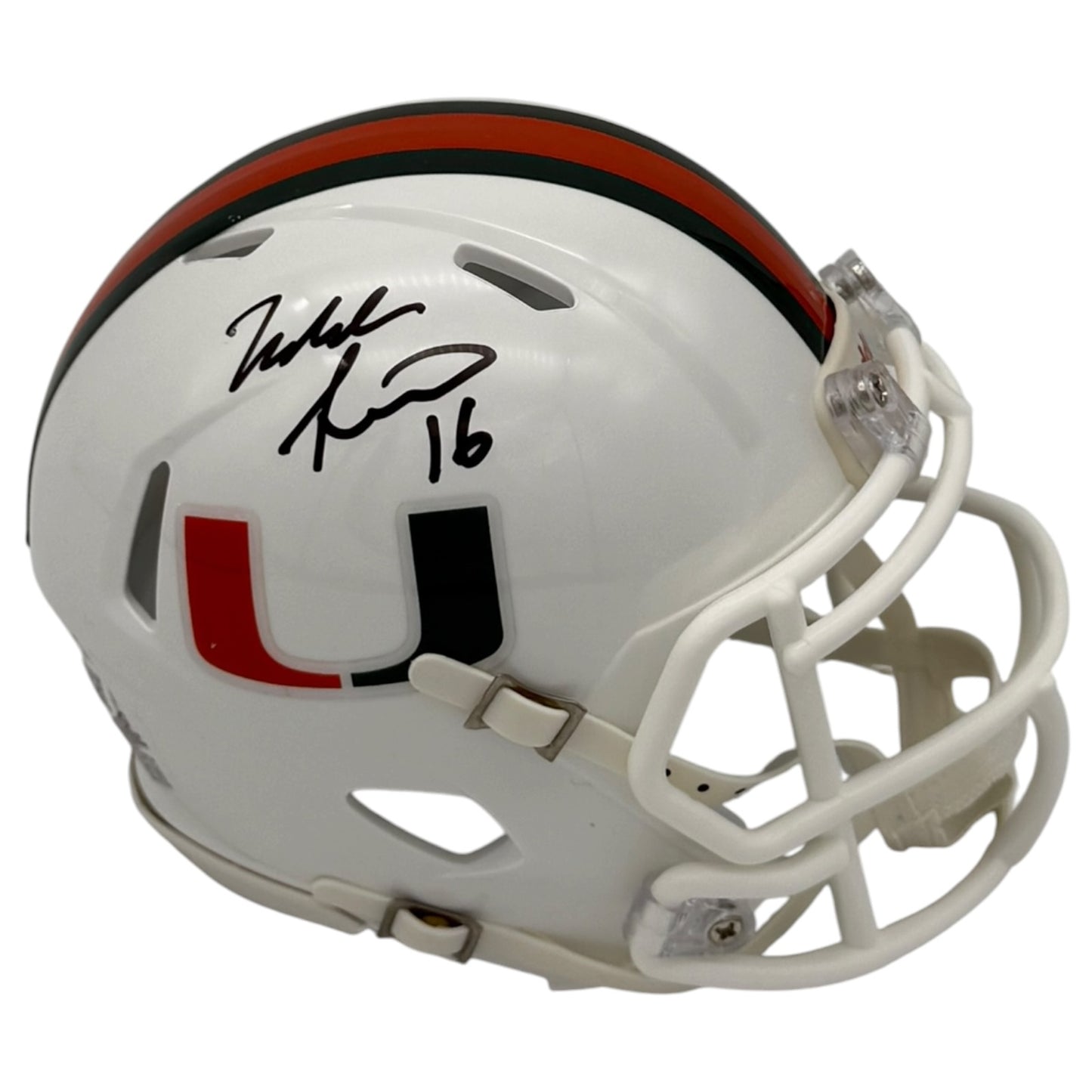 Todd Sievers Autographed Miami Hurricanes (Speed) Mini Helmet - JSA