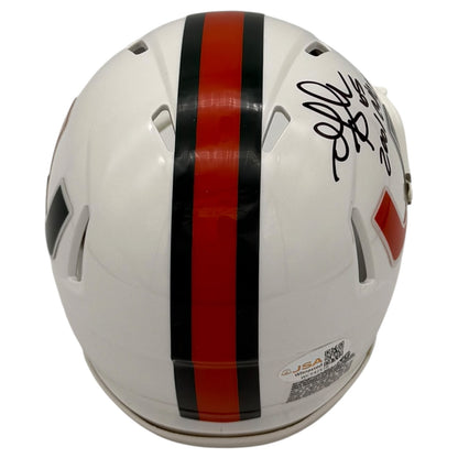 Martin Bibla Autographed Miami Hurricanes (Speed) Mini Helmet w/ "01 Champs" - JSA