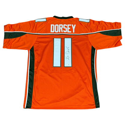 Ken Dorsey Autographed Miami (Orange #11) Custom Stitched Jersey - JSA