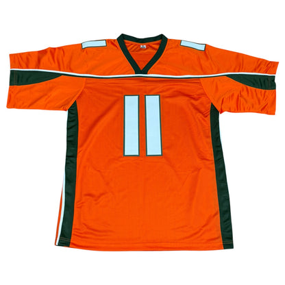 Ken Dorsey Autographed Miami (Orange #11) Custom Stitched Jersey - JSA