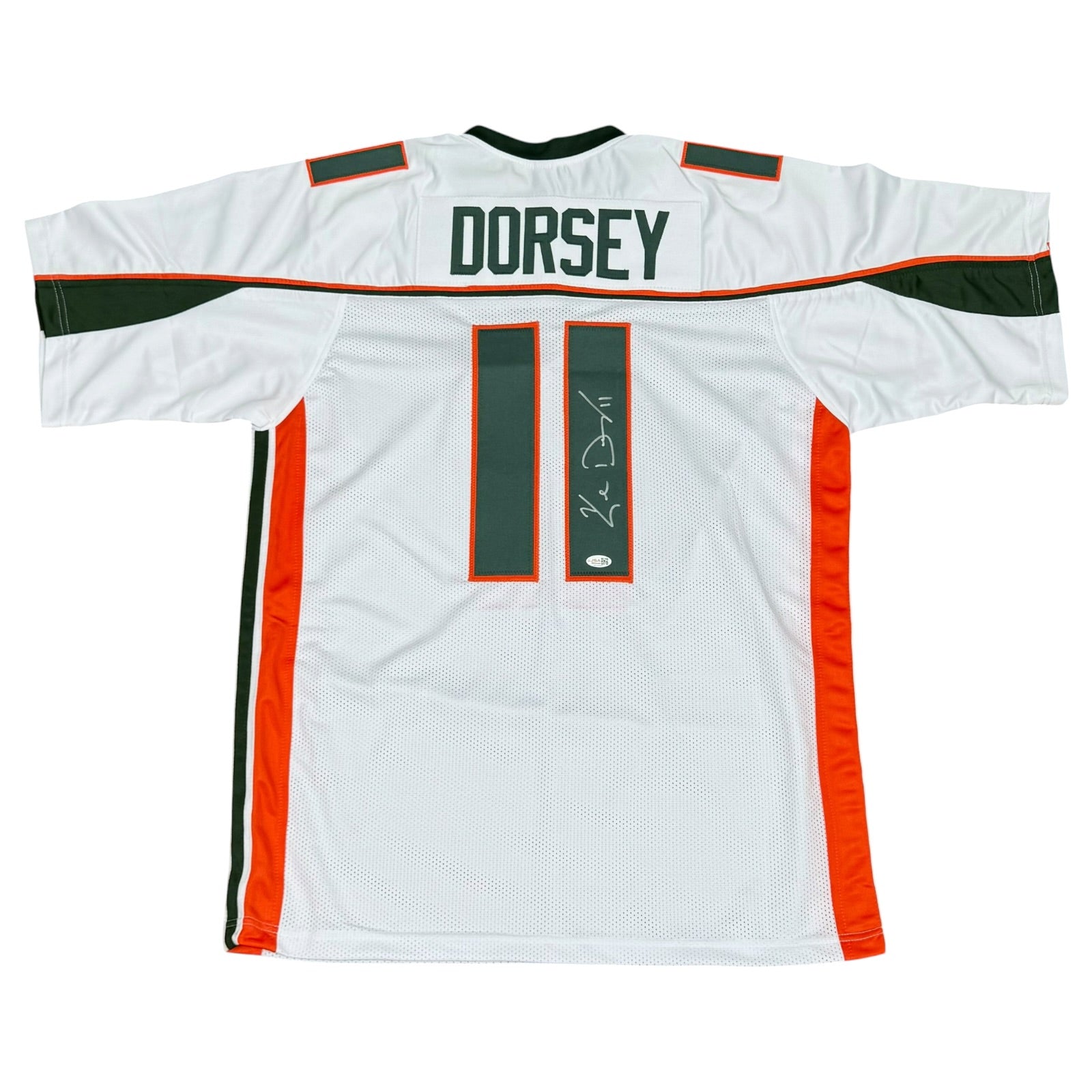 Ken Dorsey Autographed Miami (White #11) Custom Stitched Jersey - JSA