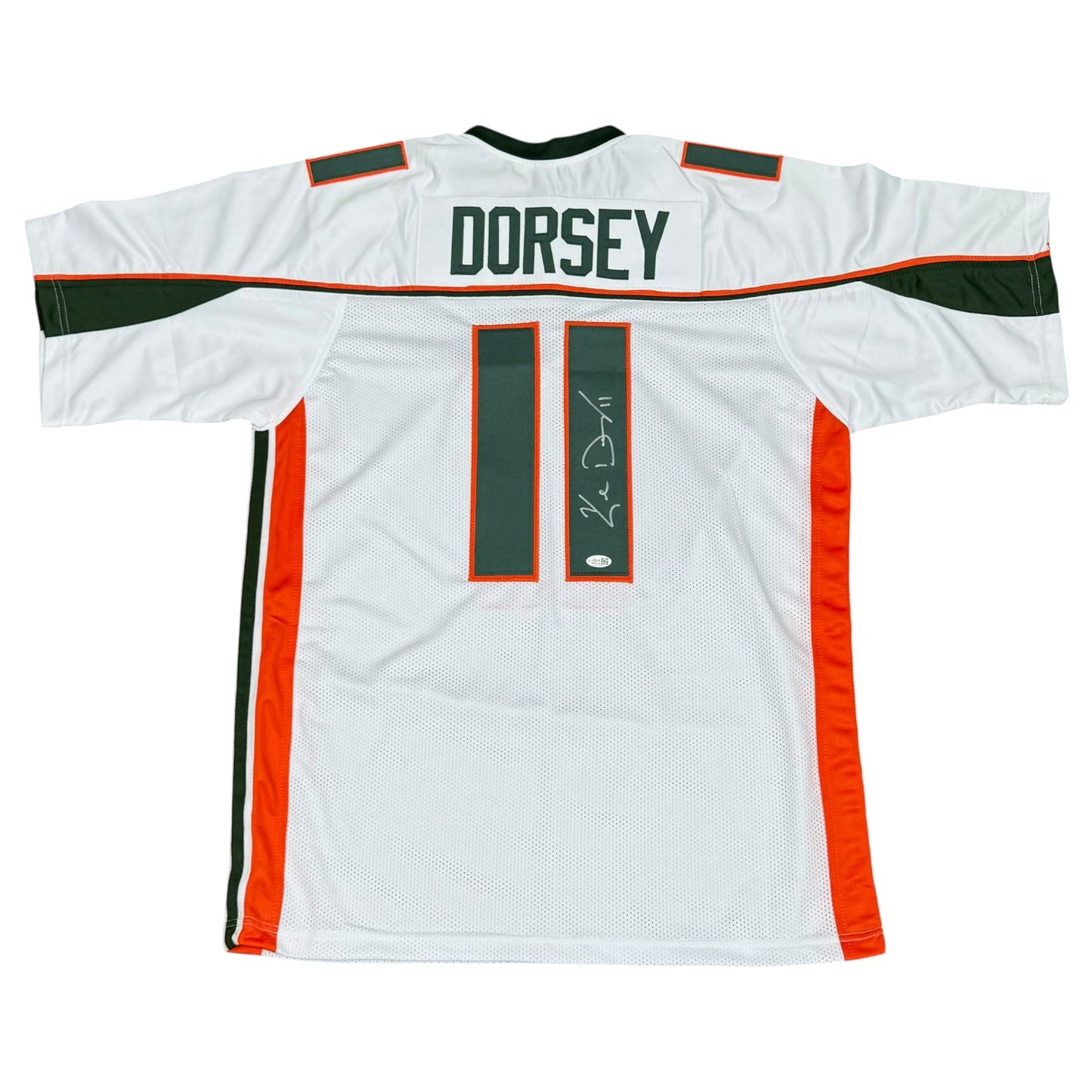 Ken Dorsey Autographed Miami (White #11) Custom Stitched Jersey - JSA