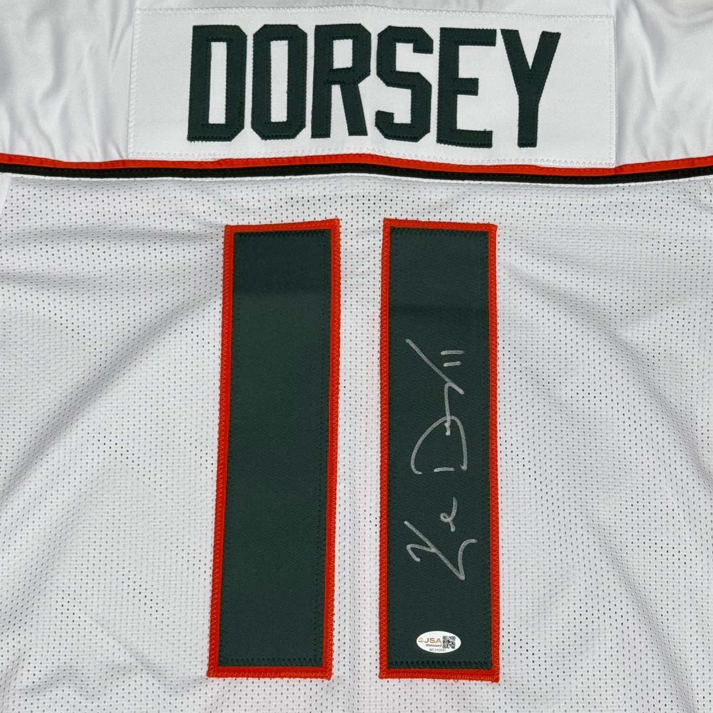 Ken Dorsey Autographed Miami (White #11) Custom Stitched Jersey - JSA