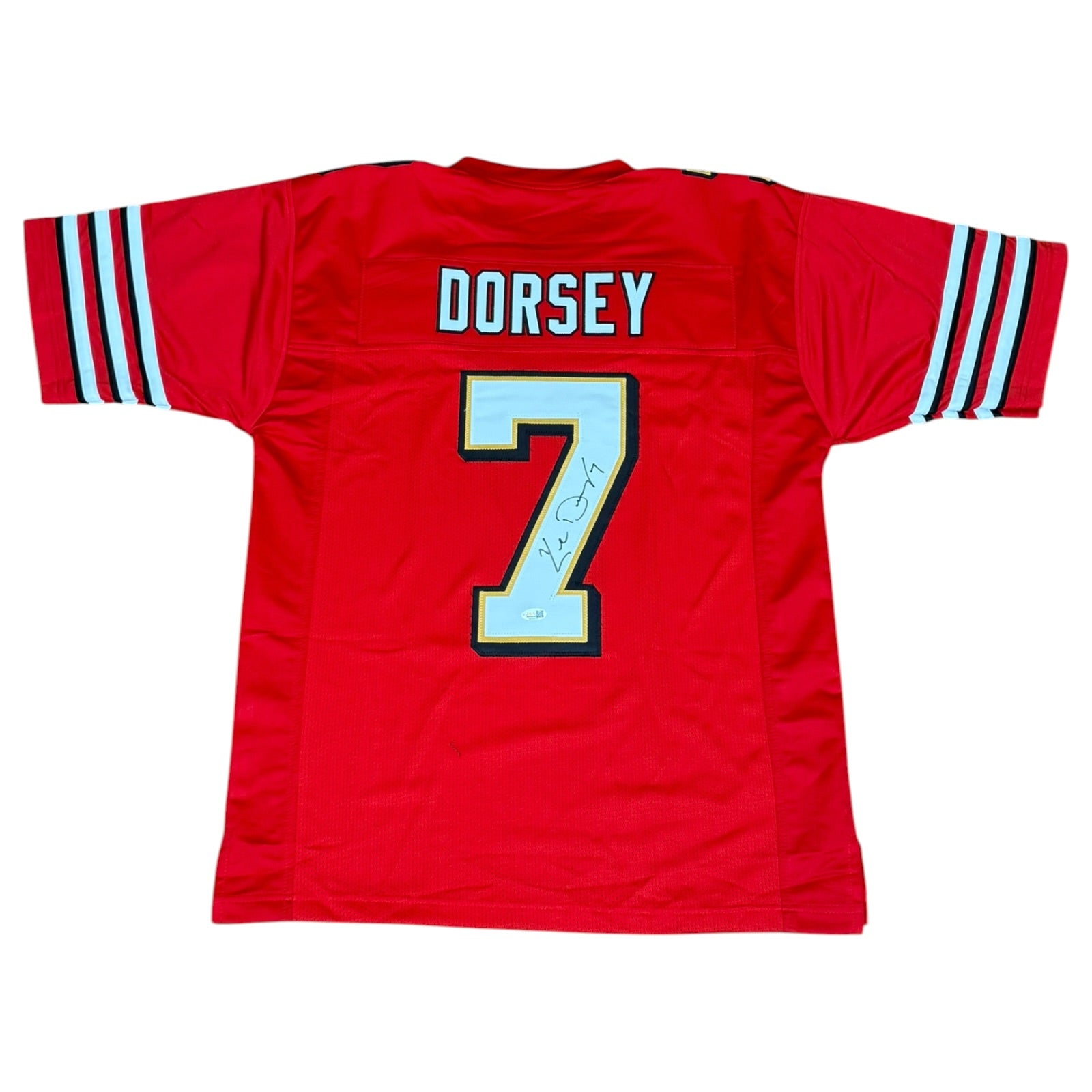 Ken Dorsey Autographed San Francisco (Red #7) Custom Stitched Jersey - JSA