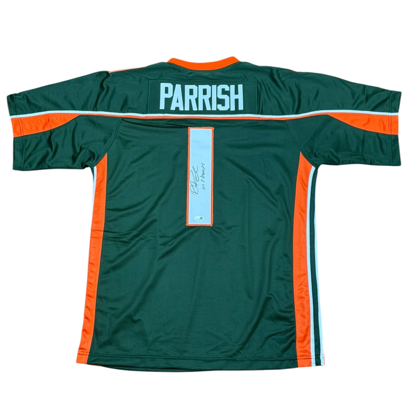 Roscoe Parrish Autographed Miami (Green #1) Custom Stitched Jersey - JSA