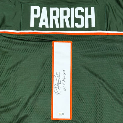 Roscoe Parrish Autographed Miami (Green #1) Custom Stitched Jersey - JSA