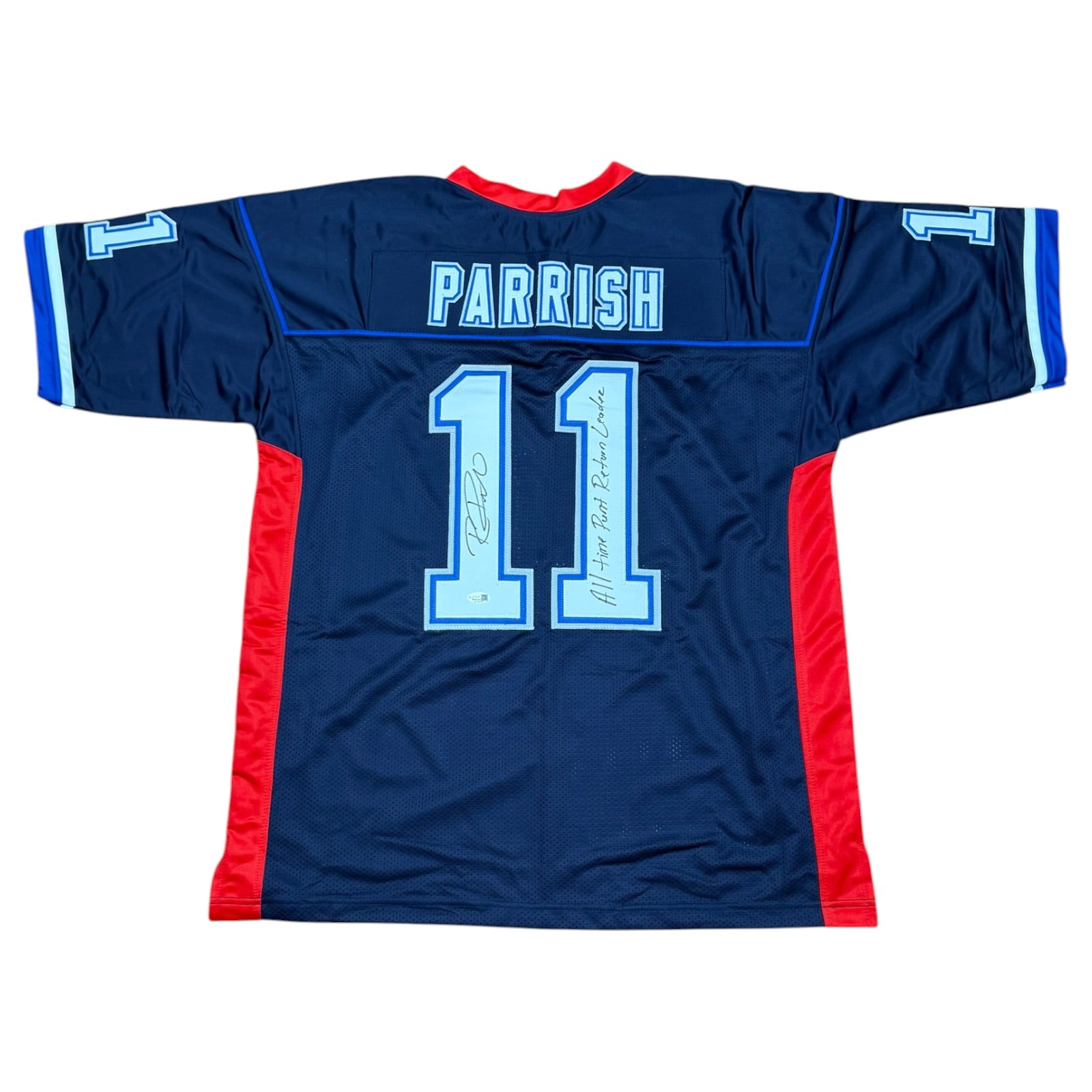Roscoe Parrish Autographed Buffalo (Blue #11) Custom Stitched Jersey - JSA