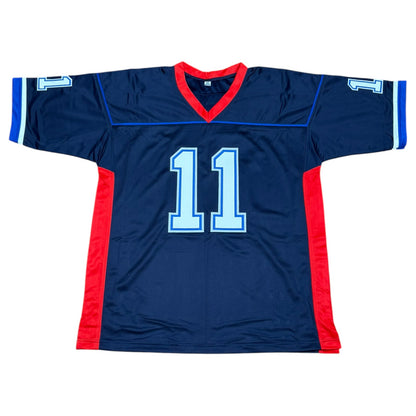 Roscoe Parrish Autographed Buffalo (Blue #11) Custom Stitched Jersey - JSA