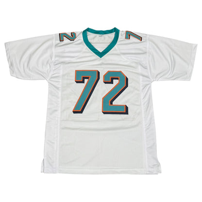Vernon Carey Autographed Miami (White #72) Custom Stitched Jersey - JSA