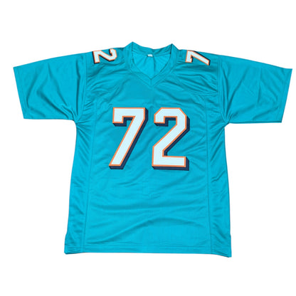 Vernon Carey Autographed Miami (Aqua #72) Custom Stitched Jersey - JSA