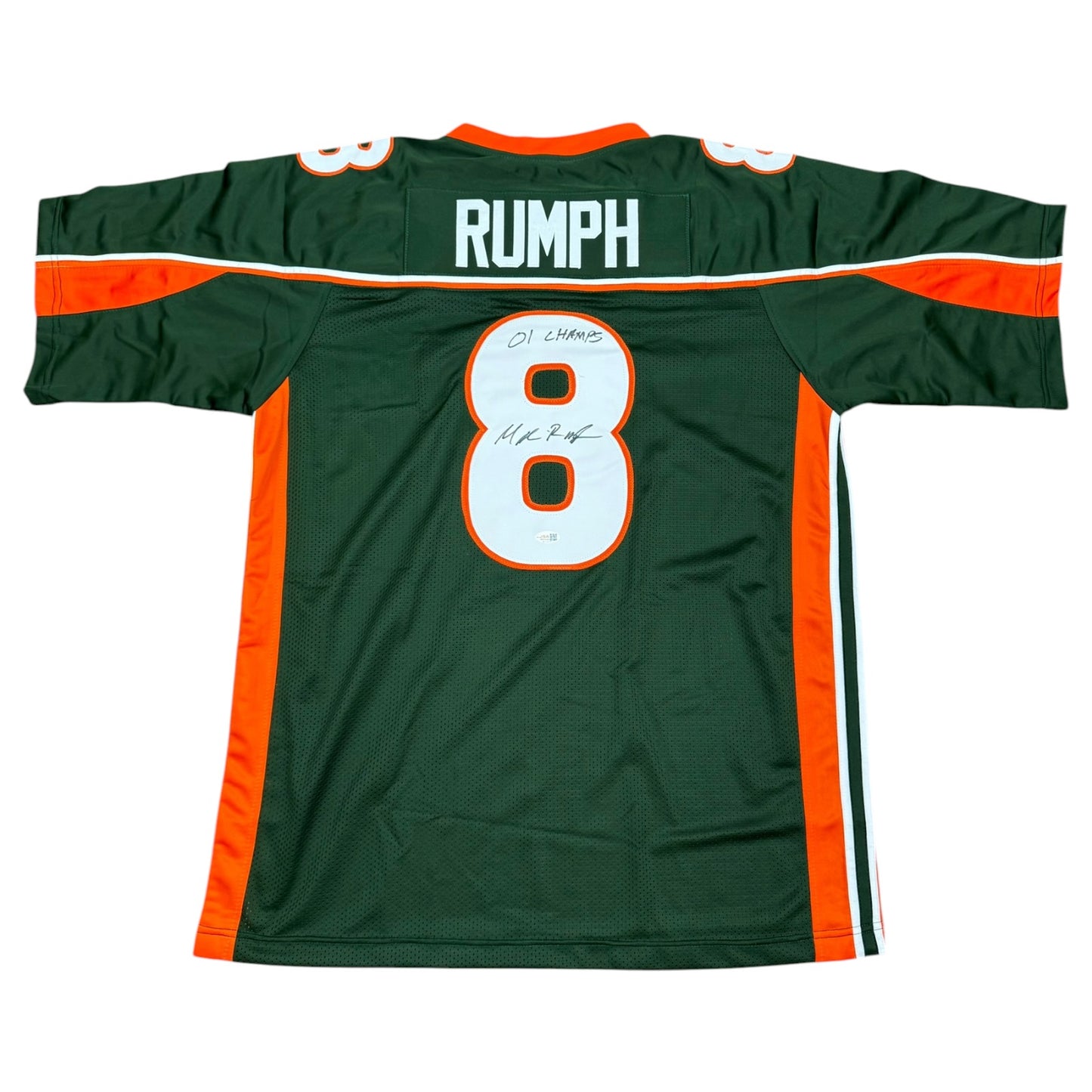Mike Rumph Autographed Miami (Green #8) Custom Stitched Jersey - JSA