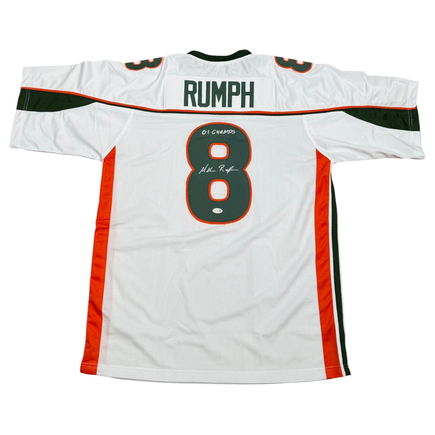Mike Rumph Autographed Miami (White #8) Custom Stitched Jersey - JSA