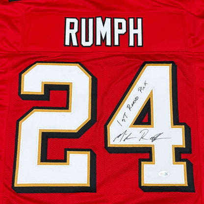 Mike Rumph Autographed San Francisco (Red #24) Custom Stitched Jersey - JSA