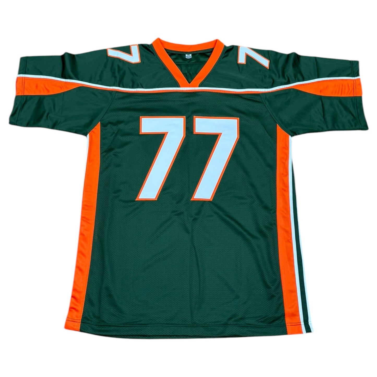 Chris Myers Autographed Miami (Green #77) Custom Stitched Jersey - JSA