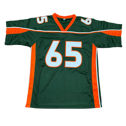 Martin Bibla Autographed Miami (Green #65) Custom Stitched Jersey - JSA