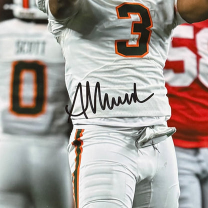 Akheem Mesidor Autographed Miami Hurricanes Deluxe Framed 8x10 Photo - Beckett