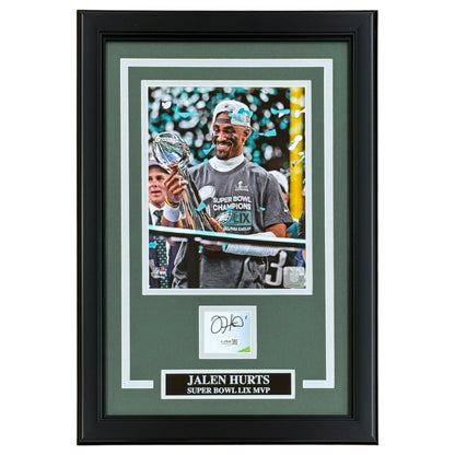 Jalen Hurts Autographed Philadelphia Eagles SB LIX MVP Signature Series Frame - JSA